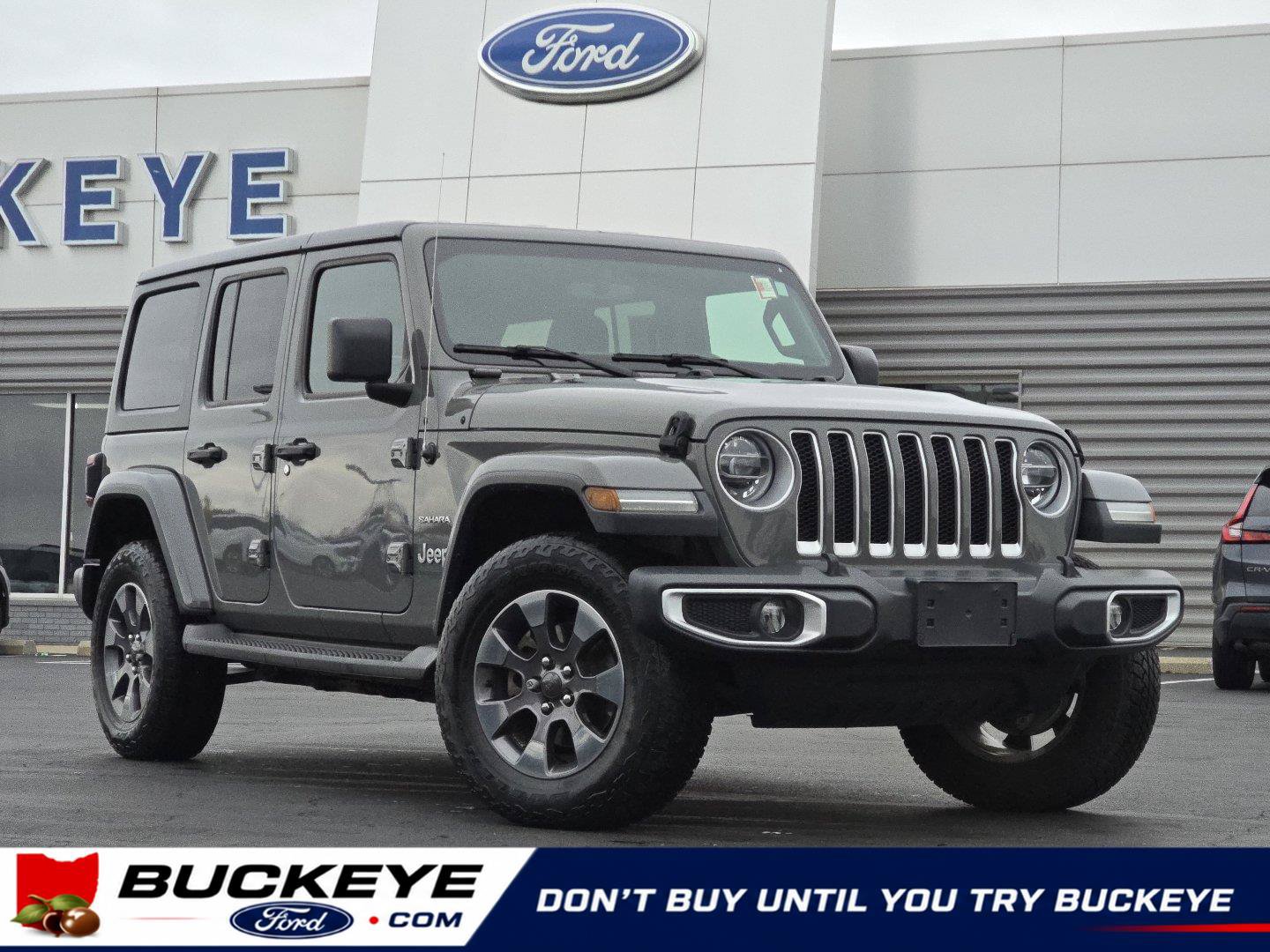 Used 2021 Jeep Wrangler Unlimited Sahara w/ Uconnect 4C Nav & Sound Group AWD/4WD image 1