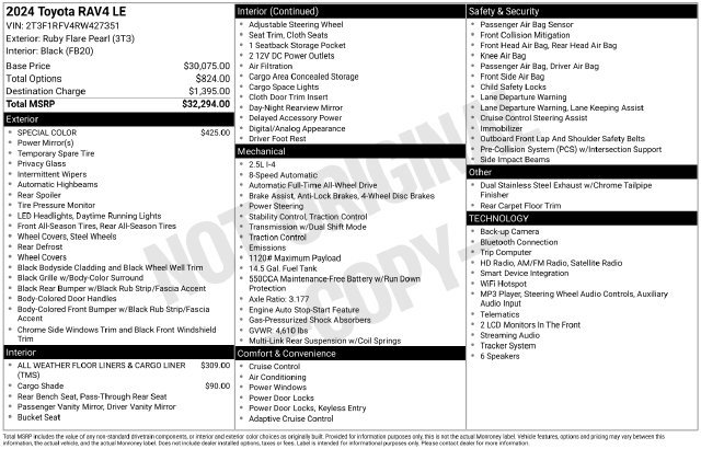 Certified 2024 Toyota RAV4 LE AWD/4WD image 37
