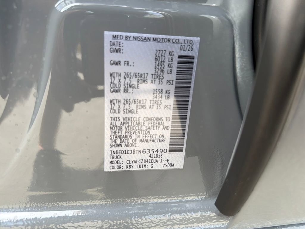 New 2026 Nissan Frontier SV w/ SV Convenience Package RWD image 32