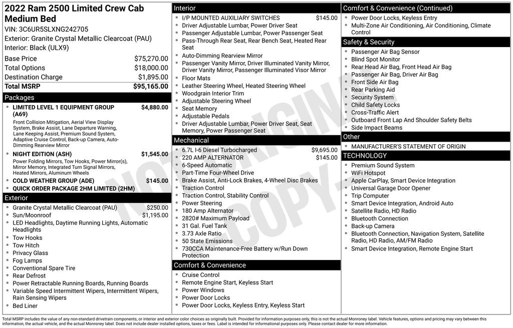 Certified 2022 RAM 2500 Limited AWD/4WD image 42