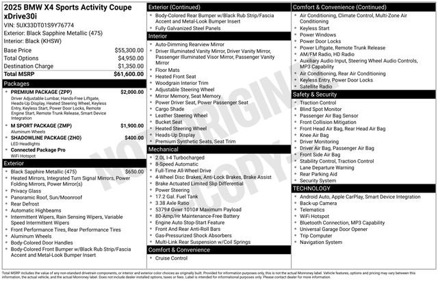 Certified 2025 BMW X4 xDrive30i w/ Premium Package AWD/4WD image 43