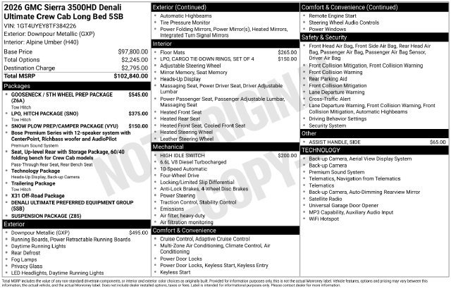 New 2026 GMC Sierra 3500 Denali Ultimate AWD/4WD image 4