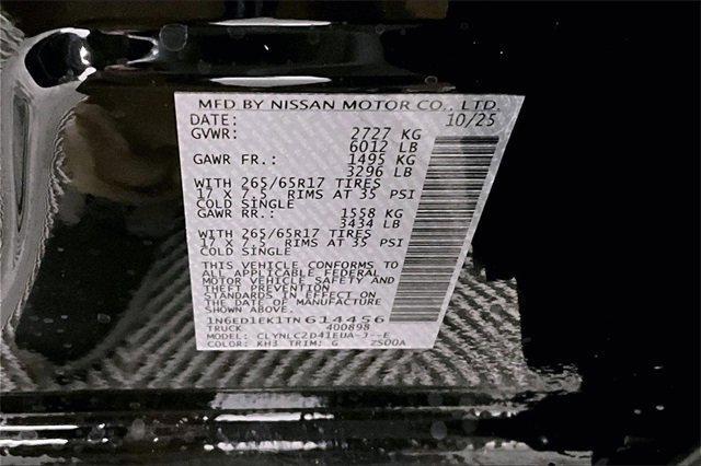 New 2026 Nissan Frontier SV image 38