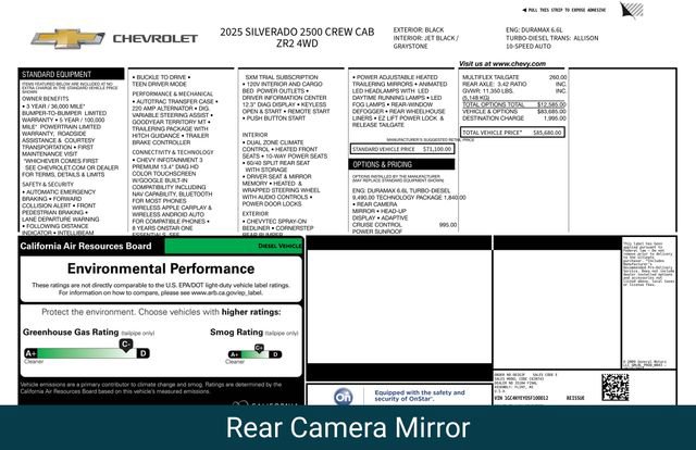 Certified 2025 Chevrolet Silverado 2500 ZR2 w/ Technology Package AWD/4WD image 5
