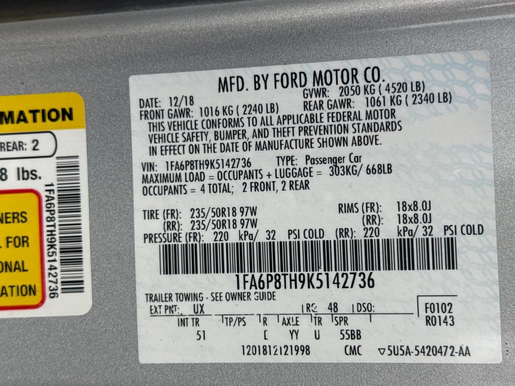 Used 2019 Ford Mustang Premium w/ Equipment Group 201A RWD image 18