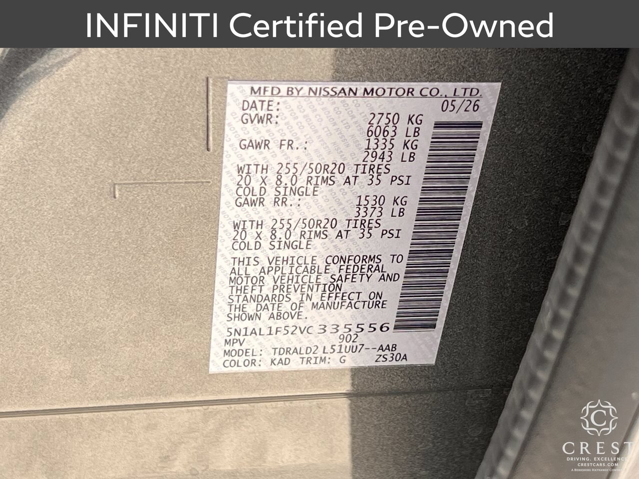 Certified 2027 INFINITI QX60 Luxe w/ Cargo Package FWD image 33