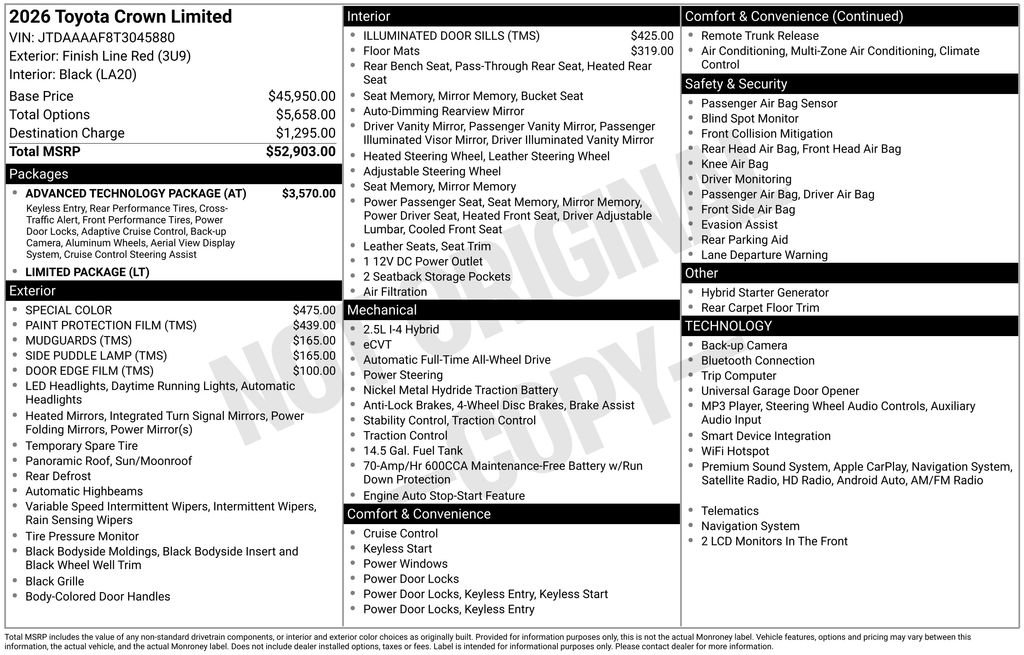 New 2026 Toyota Crown w/ Advanced Technology Package AWD/4WD image 34