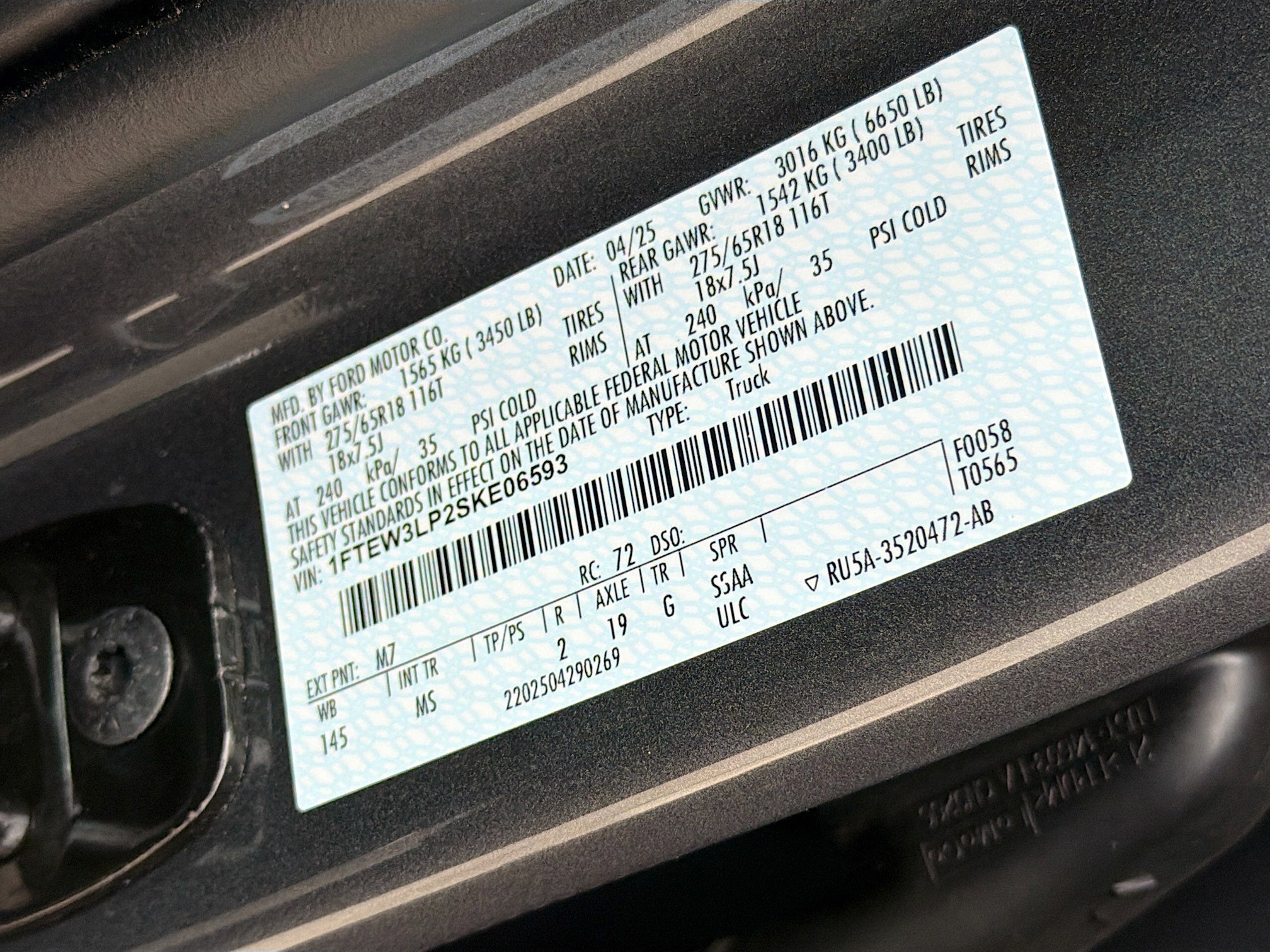Used 2025 Ford F150 XLT w/ Equipment Group 301A Standard image 40