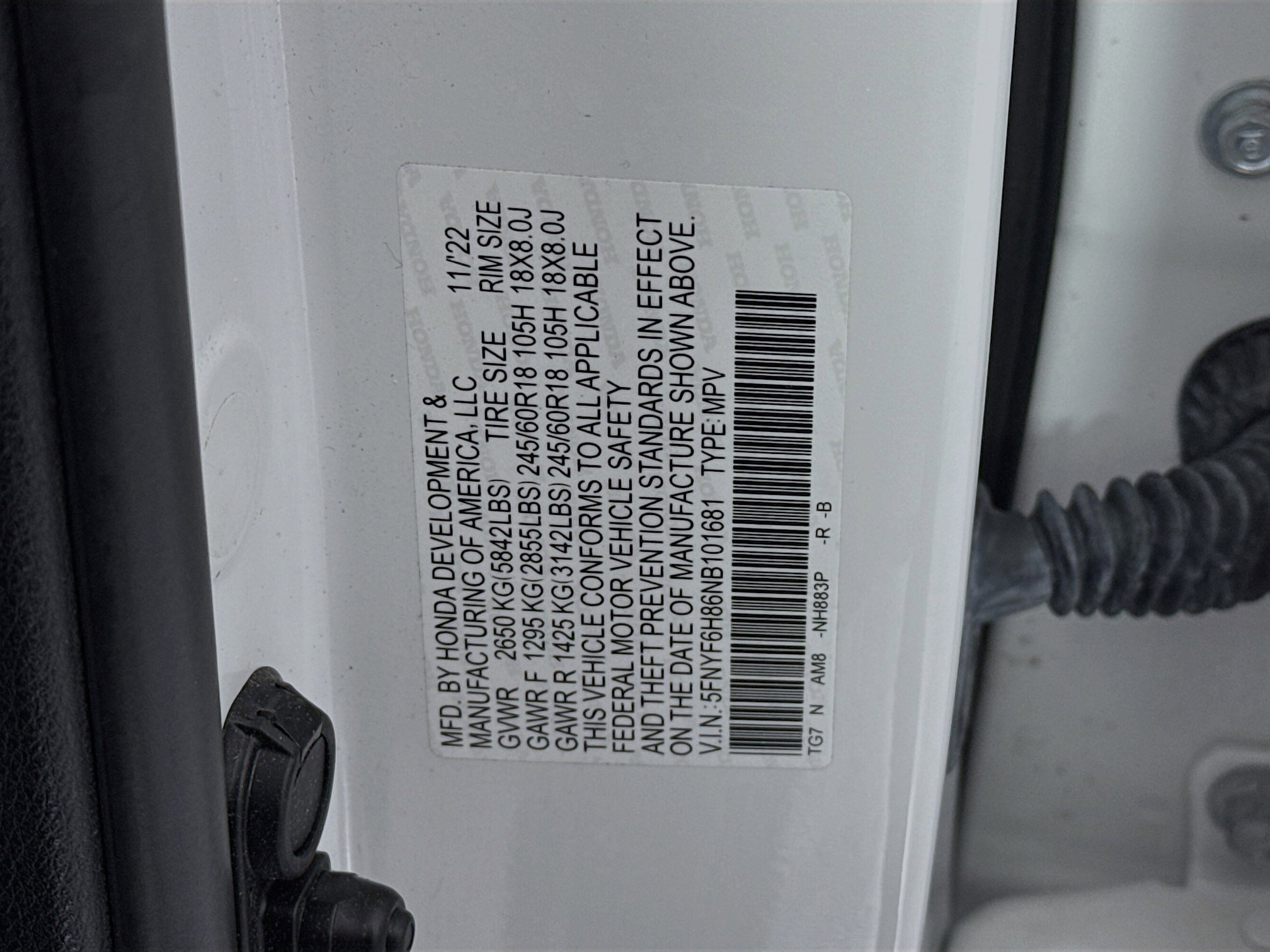 Certified 2022 Honda Pilot TrailSport image 34