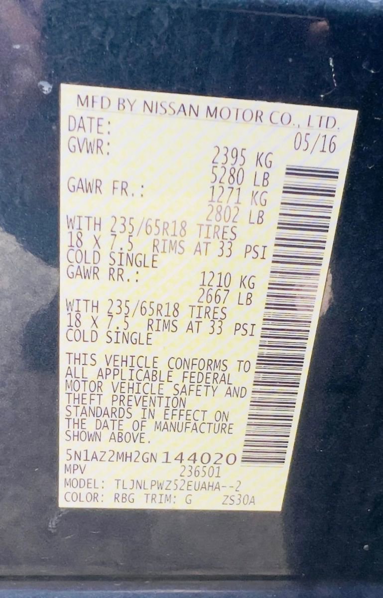 Used 2016 Nissan Murano S w/ Navigation Package image 24