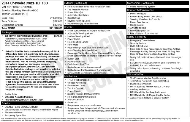 Used 2014 Chevrolet Cruze LT FWD image 34