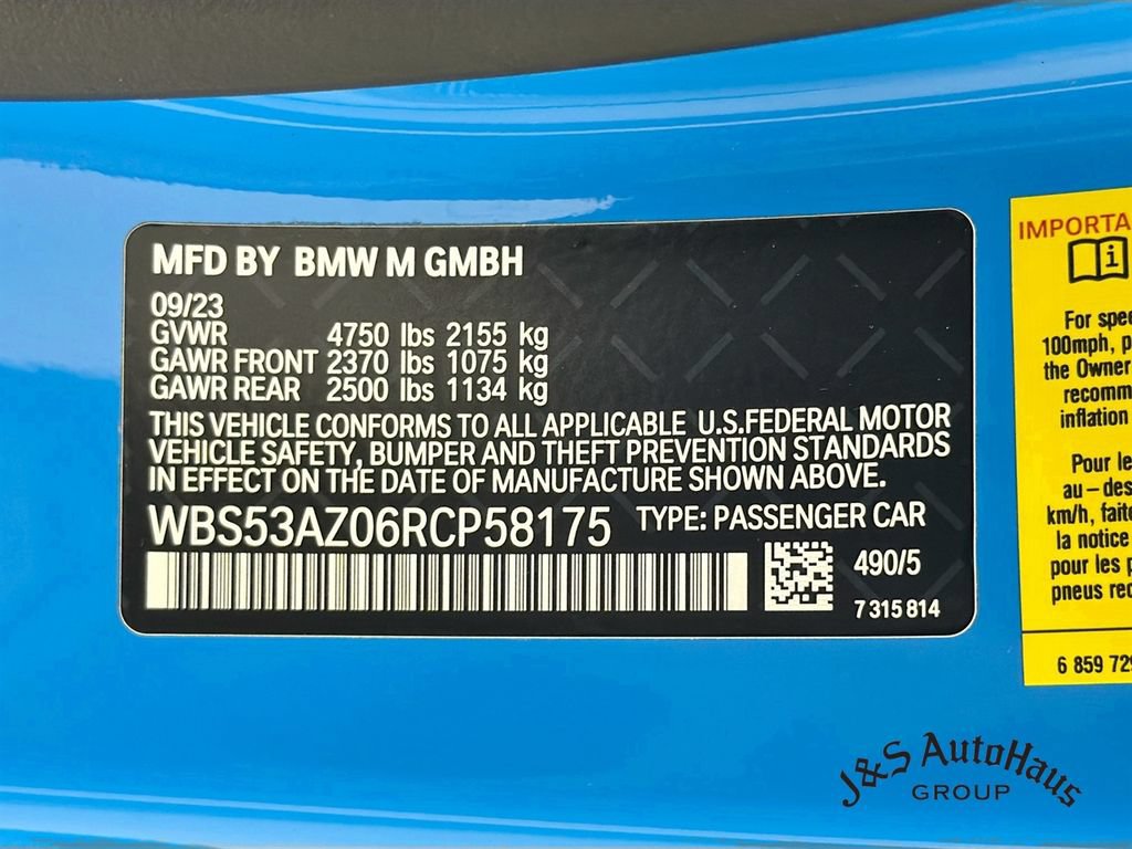 Used 2024 BMW M4 Coupe w/ M Carbon Exterior Package RWD image 39