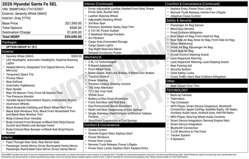 Used 2026 Hyundai Santa Fe SEL FWD image 15