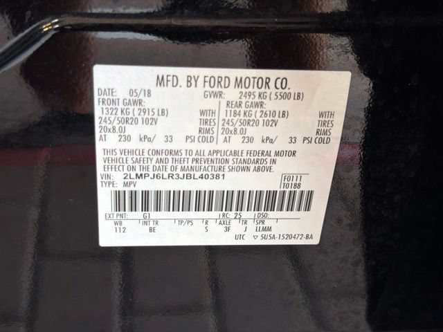 Used 2018 Lincoln MKX Reserve w/ Cargo Utility Package FWD image 29
