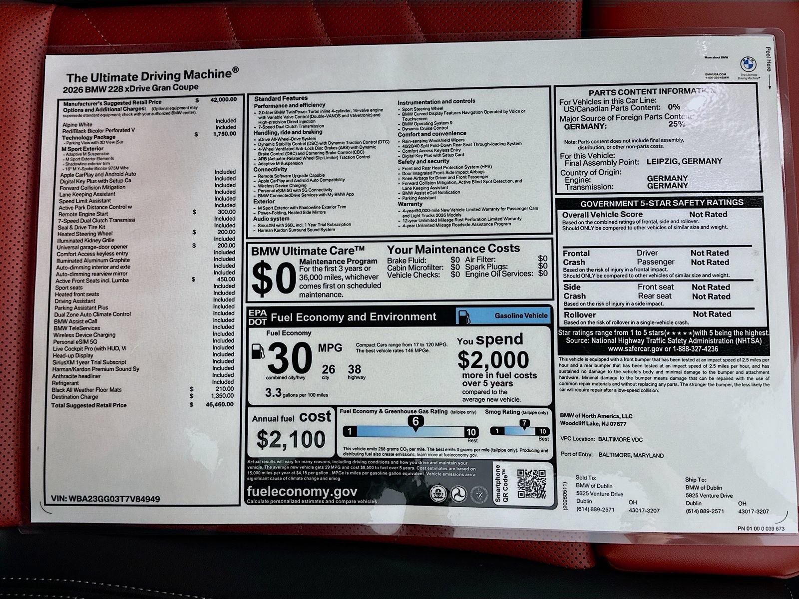 New 2026 BMW 228i xDrive w/ Technology Package AWD/4WD image 45