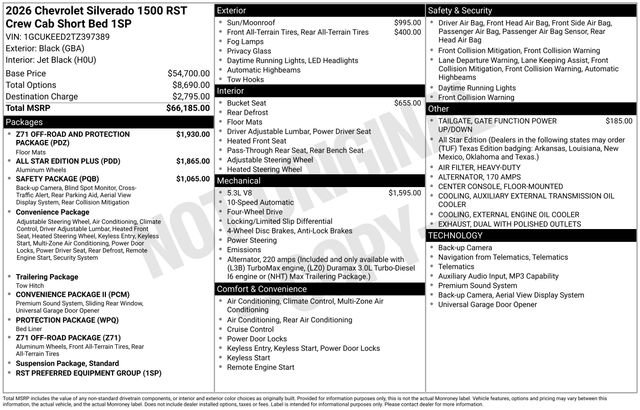 New 2026 Chevrolet Silverado 1500 RST AWD/4WD image 6