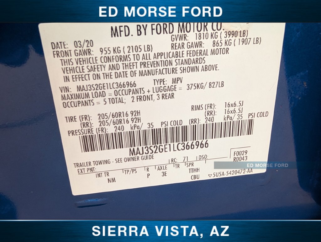 Certified 2020 Ford EcoSport SE FWD image 23