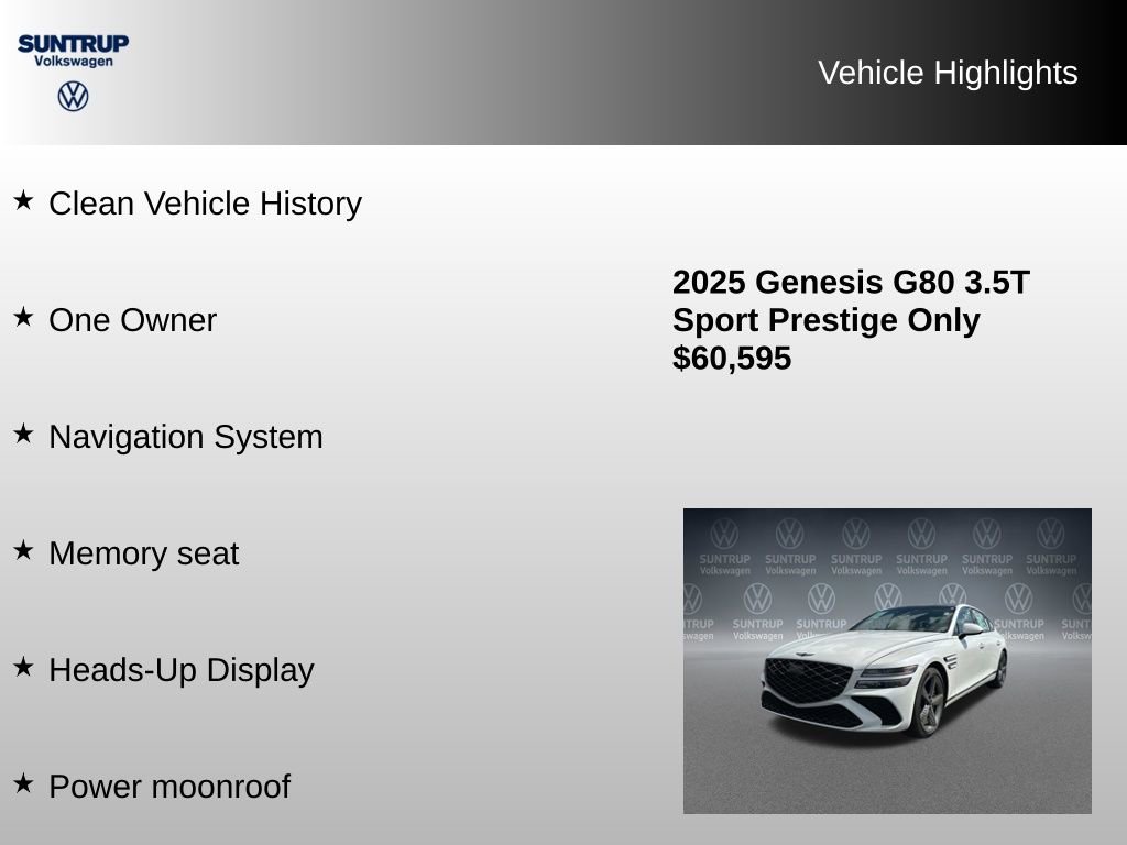 Used 2025 Genesis G80 3.5T Sport Prestige AWD/4WD image 8