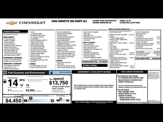 New 2026 Chevrolet Corvette Z06 image 3