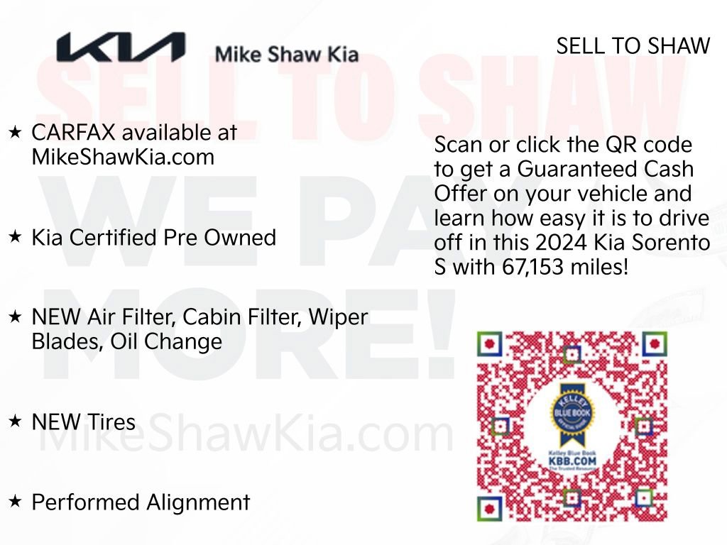 Used 2024 Kia Sorento S w/ Panoramic Sunroof Package FWD image 14