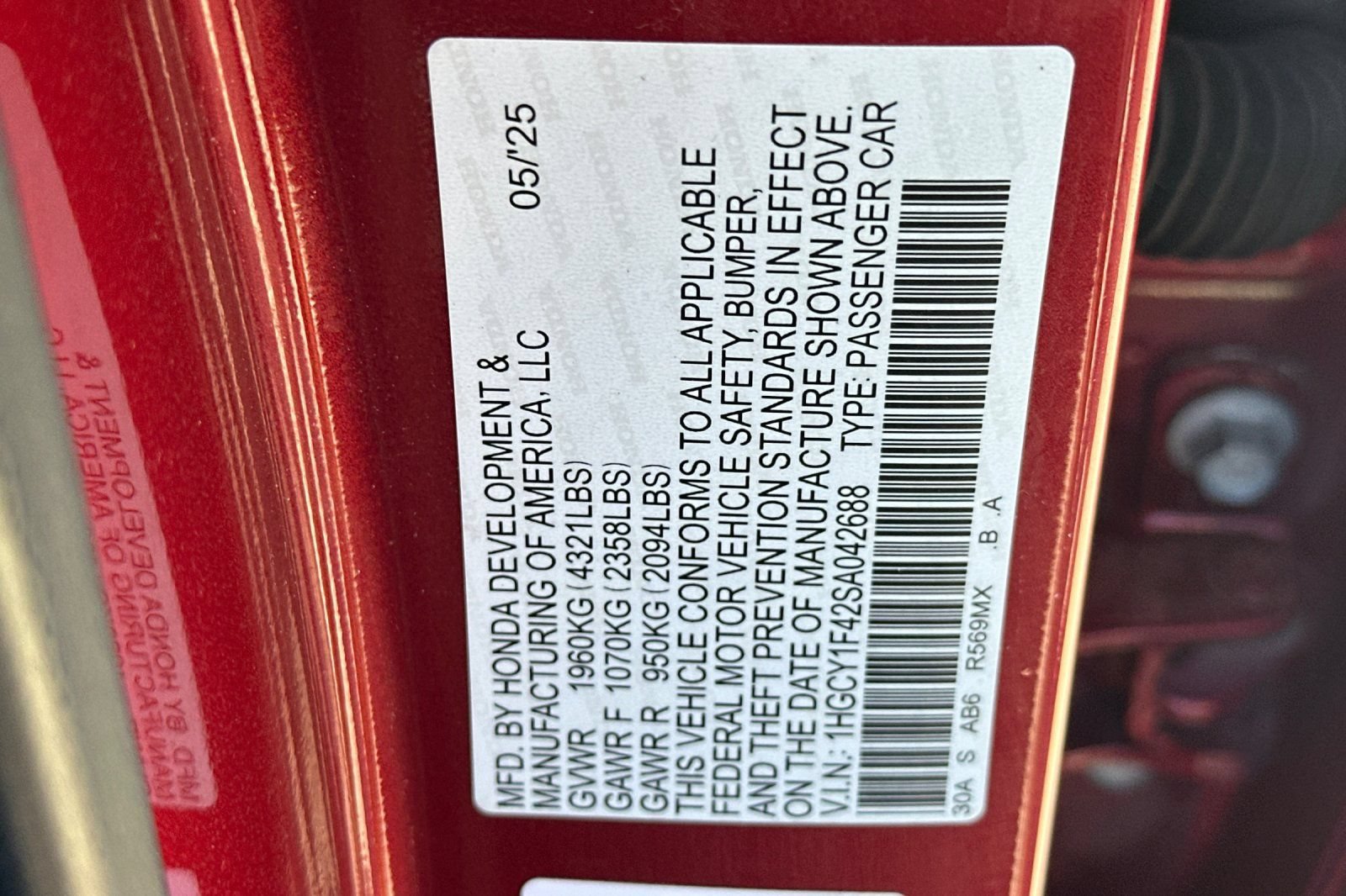 Certified 2025 Honda Accord SE image 27