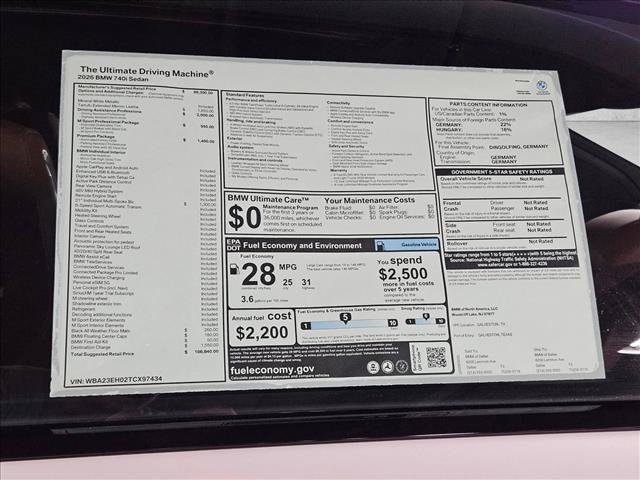 New 2026 BMW 740i RWD image 18
