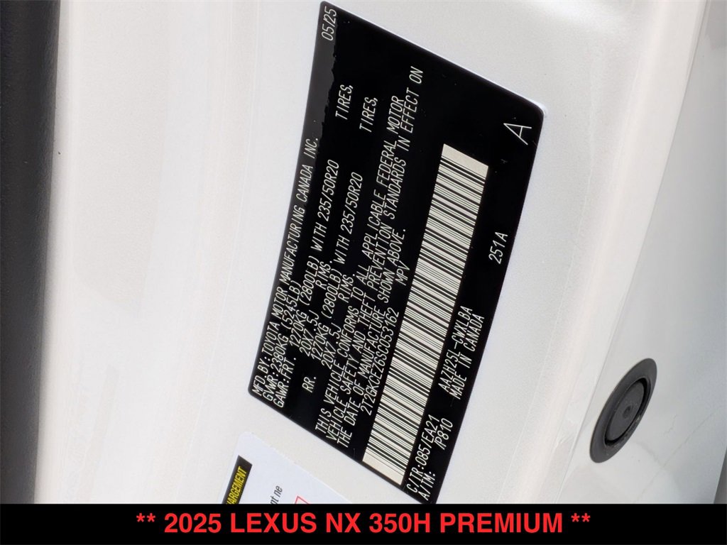 Used 2025 Lexus NX 350h AWD w/ Accessory Package (2T) image 30