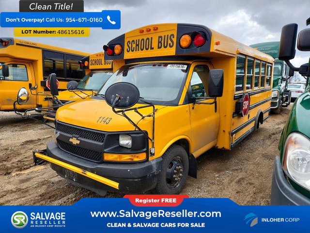 Used 2011 Chevrolet Express 3500 Extended w/ School Bus Package RWD image 1