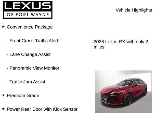 New 2026 Lexus RX 350 Premium w/ Convenience Package image 8