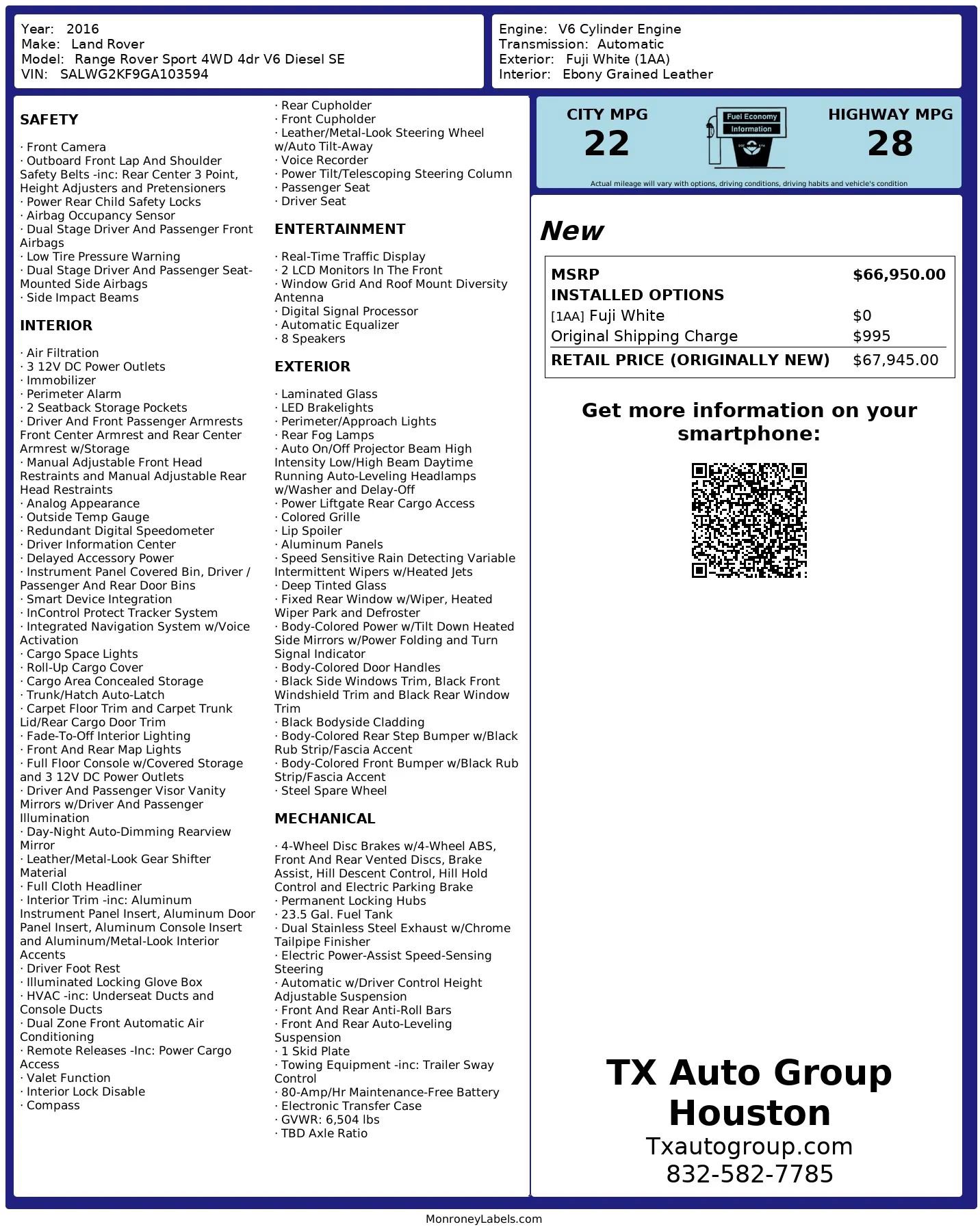 Used 2016 Land Rover Range Rover Sport SE image 3