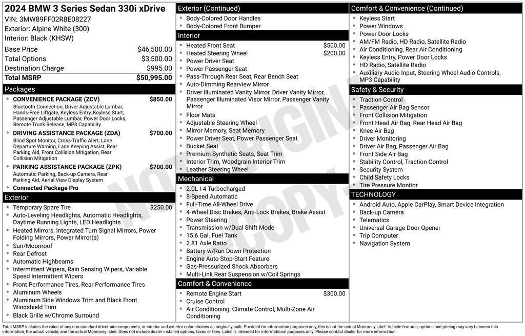 Used 2024 BMW 330i xDrive Sedan w/ Convenience Package AWD/4WD image 33