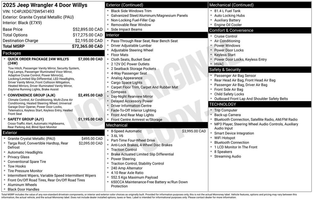 Used 2025 Jeep Wrangler Unlimited Sport AWD/4WD image 2