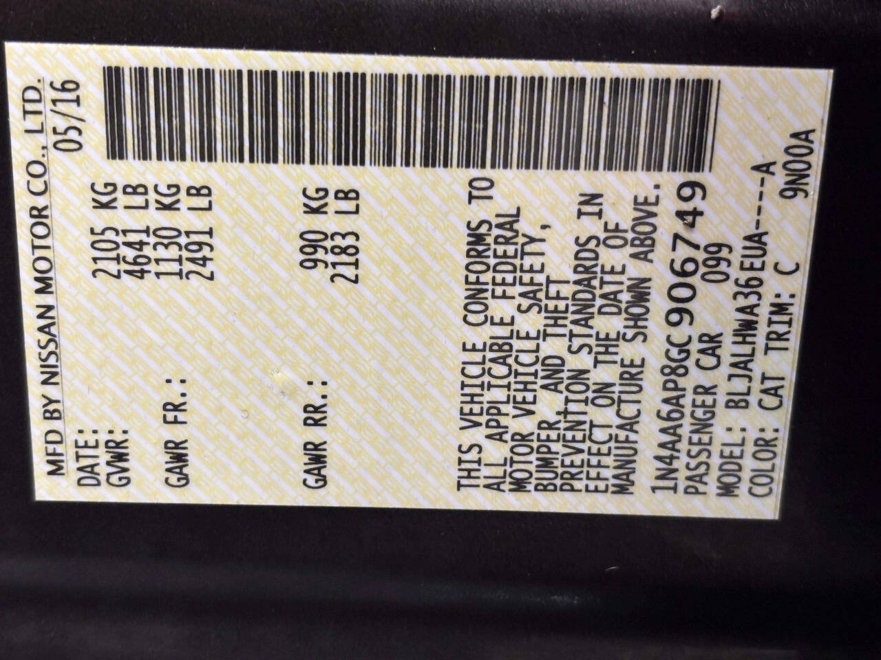 Used 2016 Nissan Maxima Platinum FWD image 37