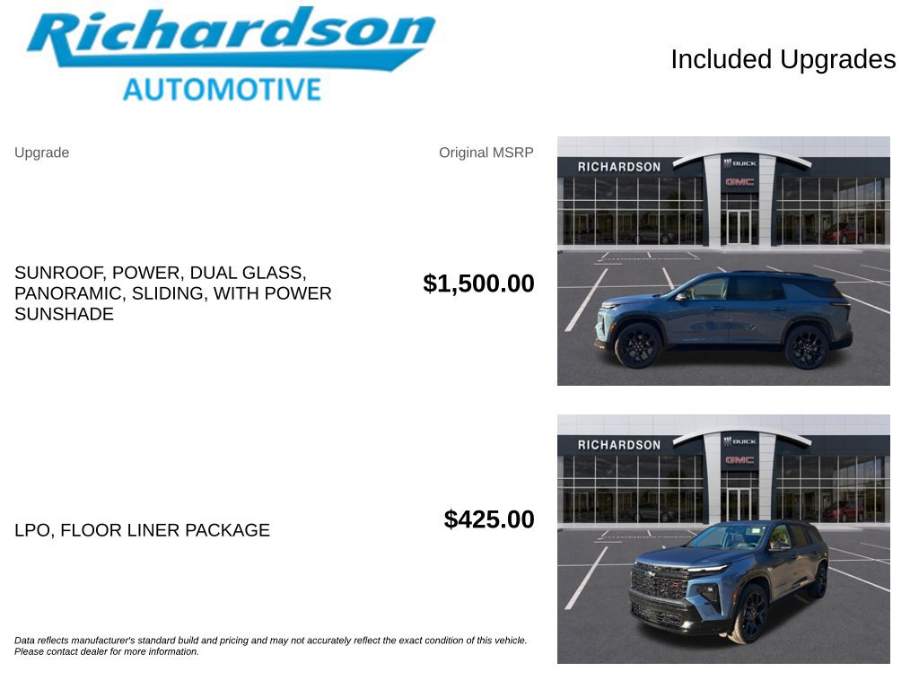 Used 2026 Chevrolet Traverse RS w/ LPO, Floor Liner Package AWD/4WD image 6