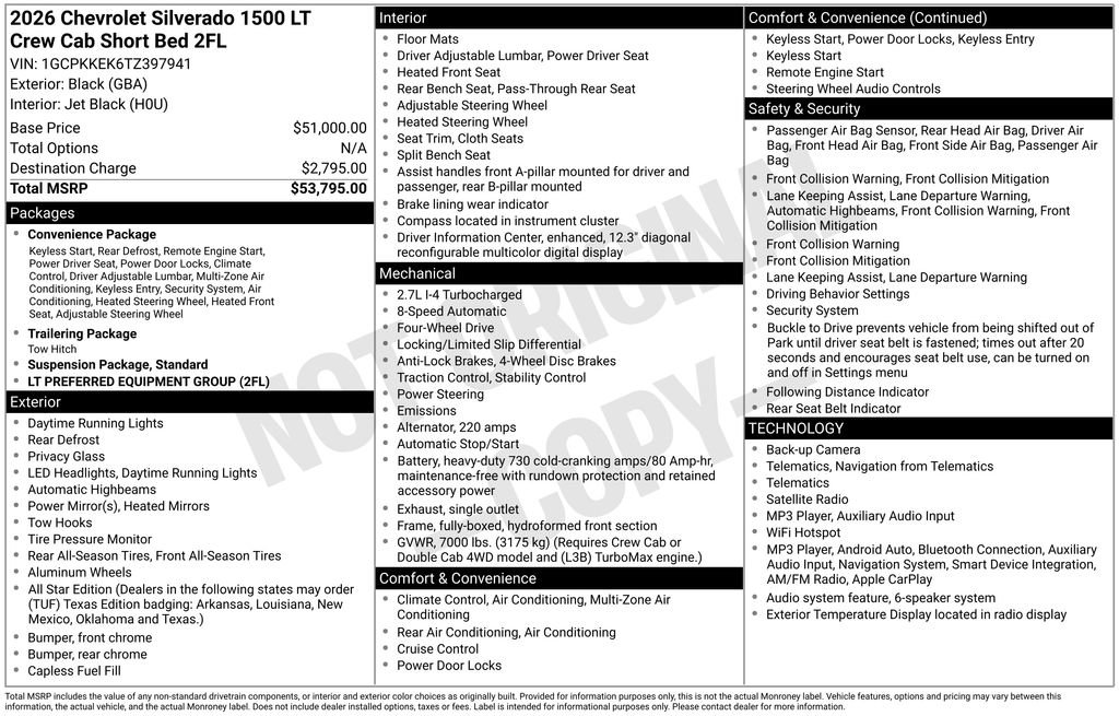 New 2026 Chevrolet Silverado 1500 LT AWD/4WD image 30