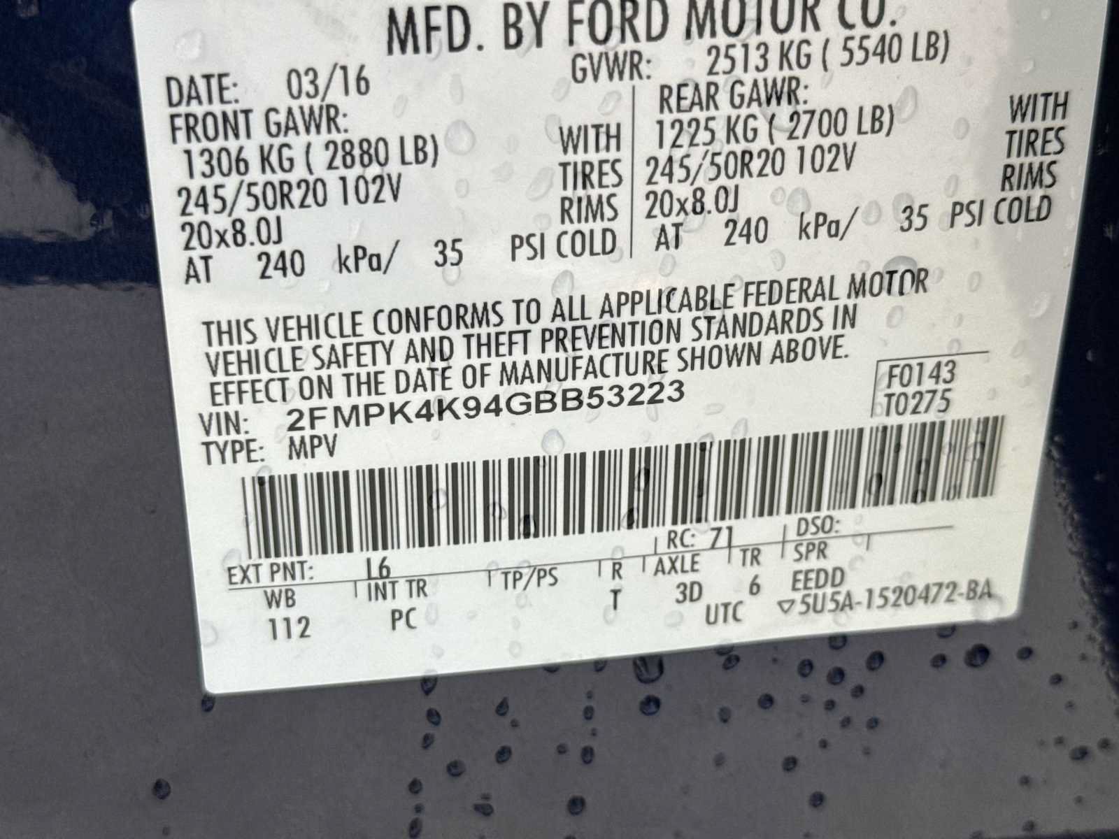 Used 2016 Ford Edge Titanium w/ Equipment Group 301A AWD/4WD image 24