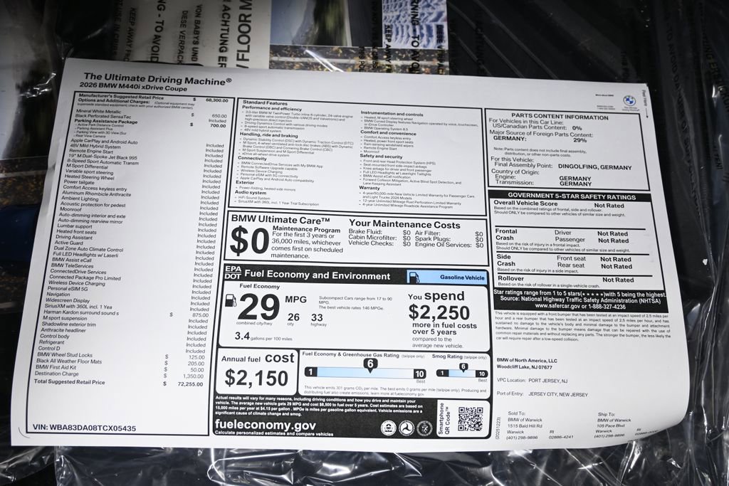 New 2026 BMW 440i xDrive Coupe w/ Parking Assistance Package AWD/4WD image 37