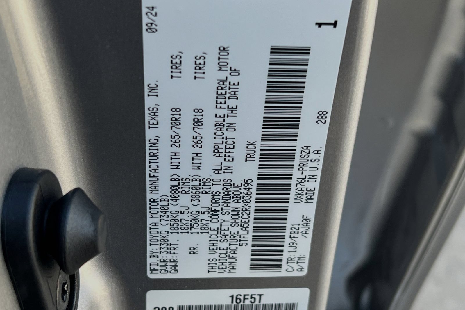 Used 2024 Toyota Tundra SR5 w/ TRD Off-Road Package AWD/4WD image 21