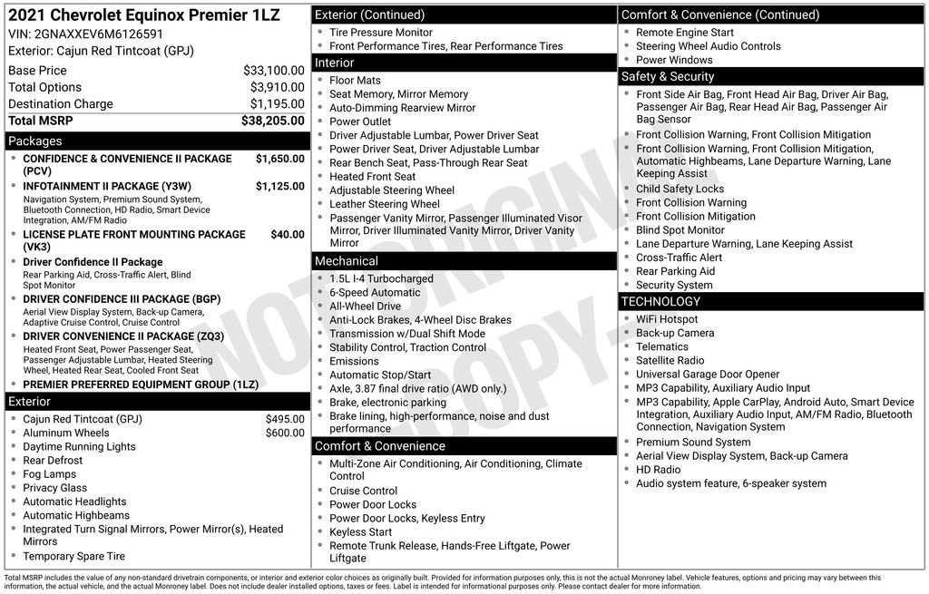 Used 2021 Chevrolet Equinox Premier AWD/4WD image 31