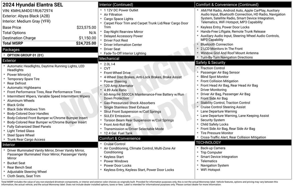 Used 2024 Hyundai Elantra SEL FWD image 31