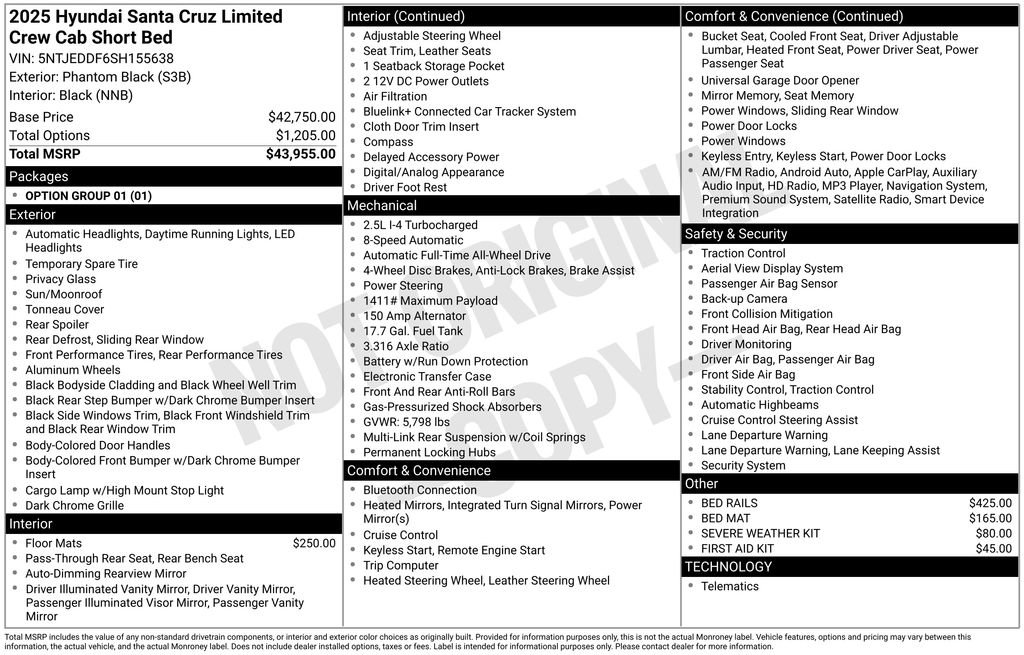 New 2025 Hyundai Santa Cruz Limited image 41
