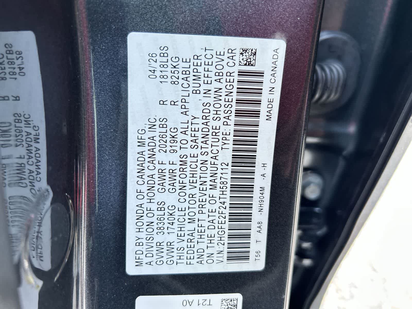 Used 2026 Honda Civic LX image 2