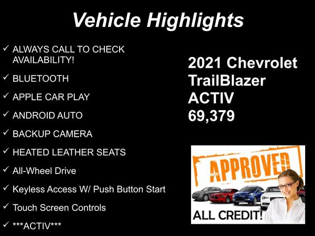 Used 2021 Chevrolet TrailBlazer ACTIV w/ Sun and Liftgate Package AWD/4WD image 9