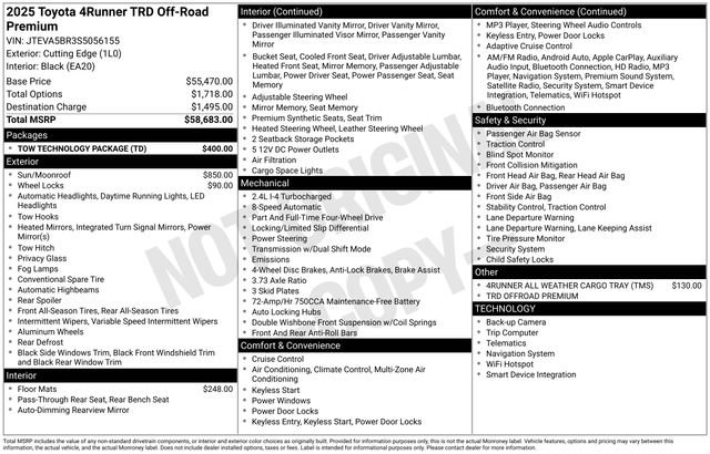 New 2025 Toyota 4Runner TRD Off-Road Premium w/ Tow Technology Package image 7