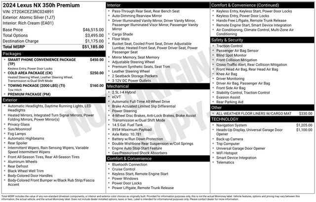 Certified 2024 Lexus NX 350h AWD image 42