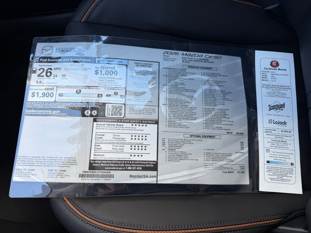 New 2026 MAZDA CX-50 AWD 2.5 S w/ Cargo Package image 33