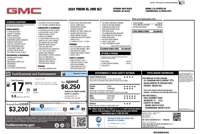 Used 2024 GMC Yukon XL SLT RWD image 46