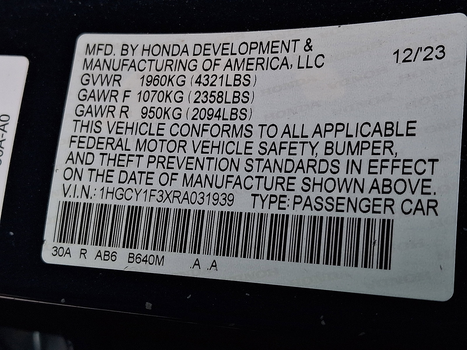 Certified 2024 Honda Accord EX image 28