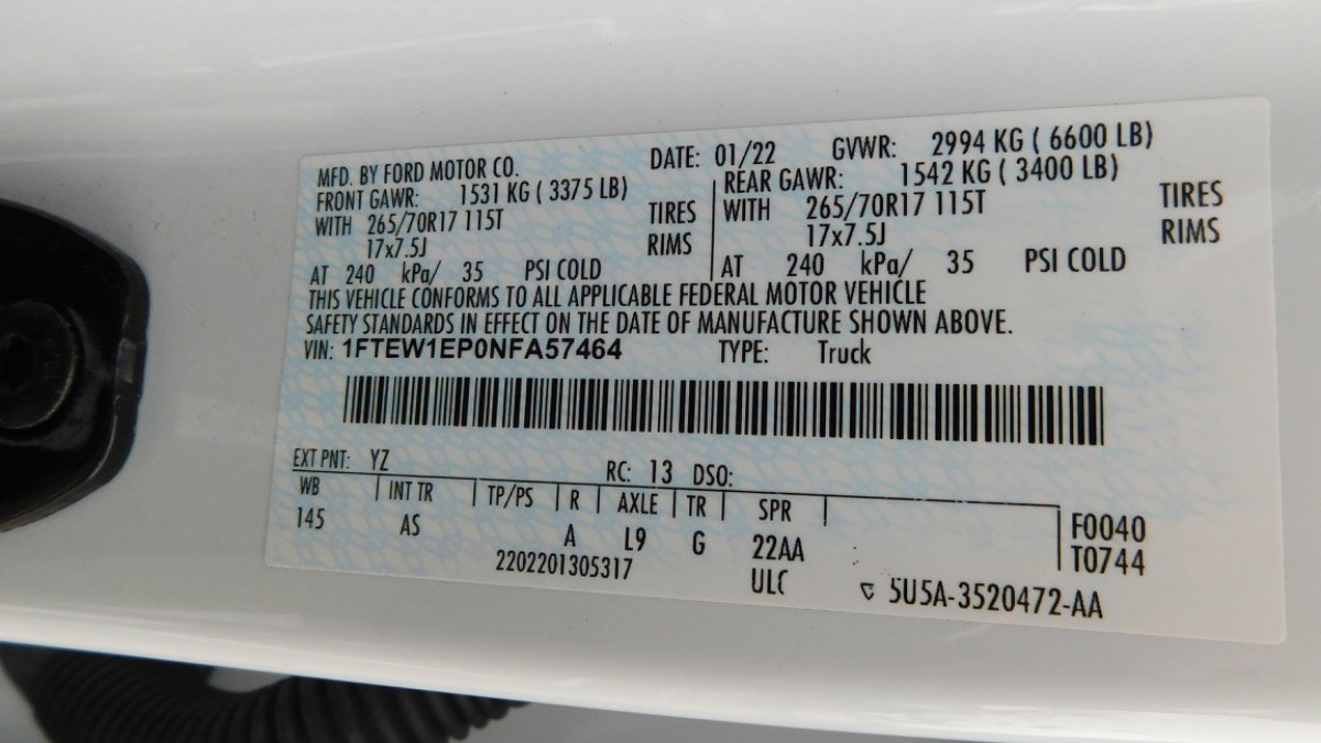 Used 2022 Ford F150 XL w/ Equipment Group 101A High image 15