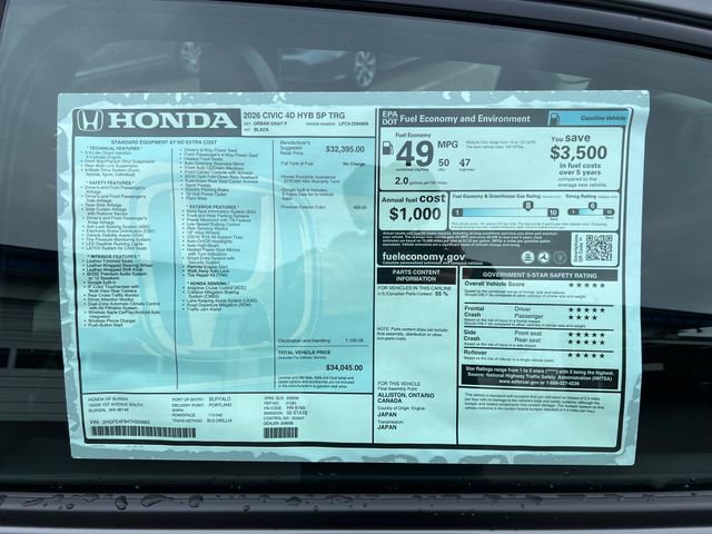 New 2026 Honda Civic Sport Touring image 30